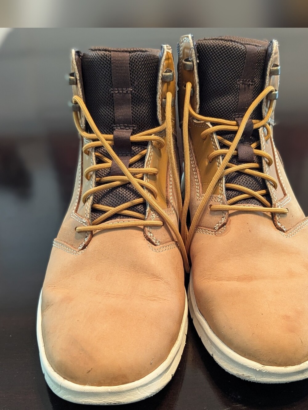 Timberland Hoverlite Brown Tan Leather Boots Men’s Size 9 - Picture 6 of 15